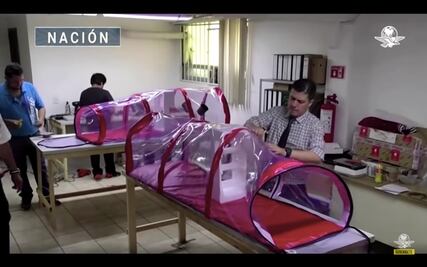Ingenieros mexicanos desarrollan cápsula para transportar a pacientes con coronavirus