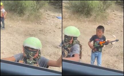 Niños juegan a hacer un retén con armas de juguete y video se vuelve viral