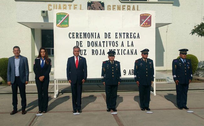 En el evento, el delegado de la Cruz Roja, agradeció las donaciones realizadas por ciudadanos y organizaciones. (ESPECIAL)