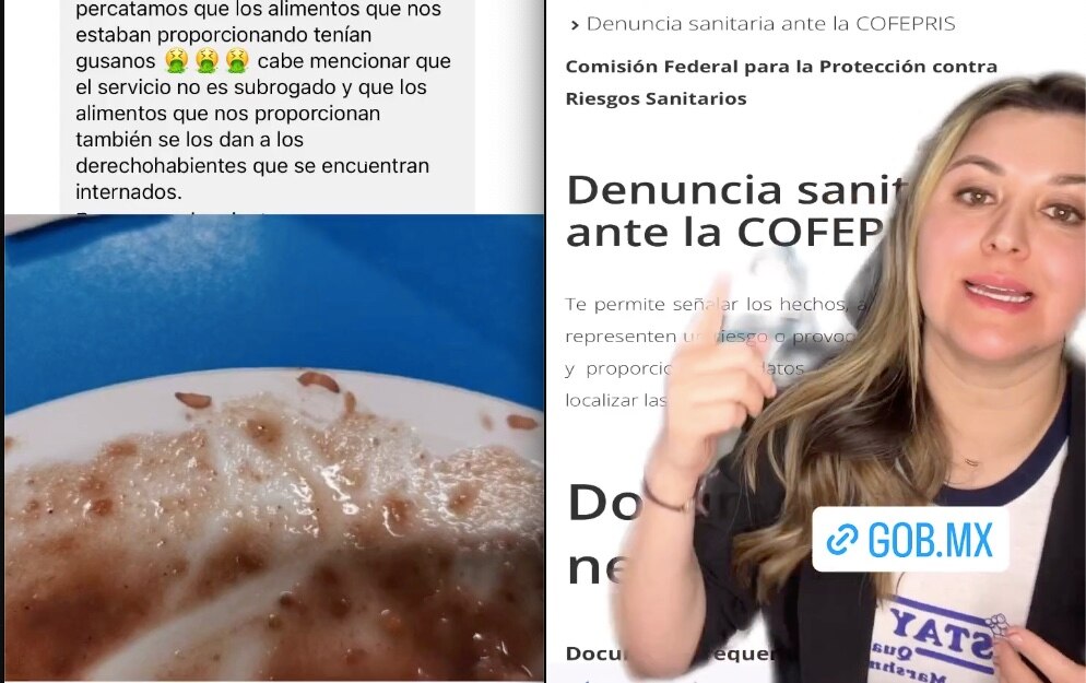 Video. "La comida tenía gusanos", denuncia enfermera; IMSS Querétaro rechaza acusación