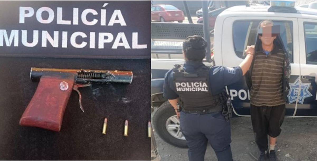 Lo agarran por portar "arma prohibida" en Querétaro
