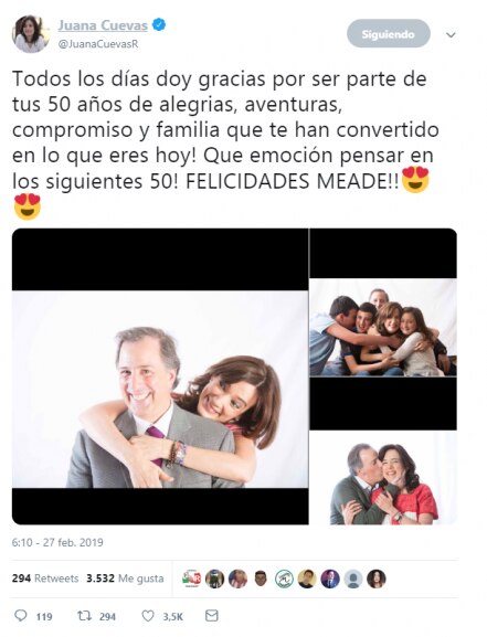 Meade festeja su cumpleaños número 50