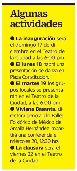 Danza popular en todo su esplendor llegará a Querétaro