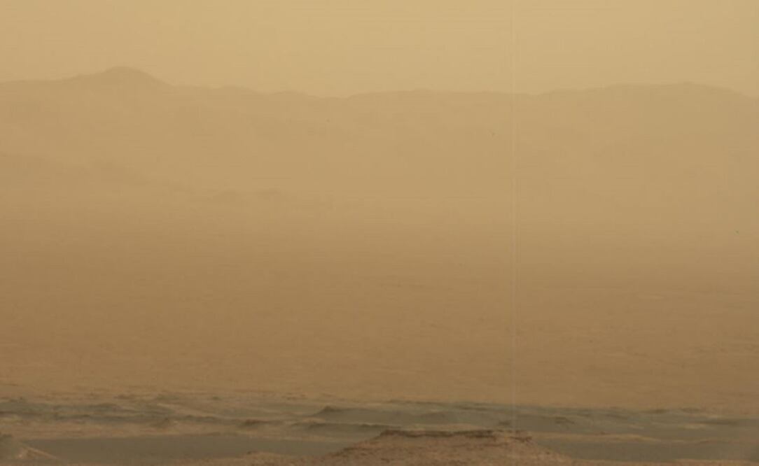 Imagen captada por la NASA durante la tormenta de polvo, a principios de este mes