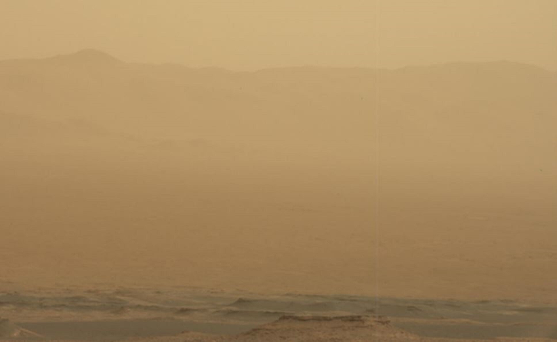 Imagen captada por la NASA durante la tormenta de polvo, a principios de este mes