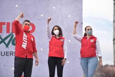 Abigail Arredondo sí organiza mitin