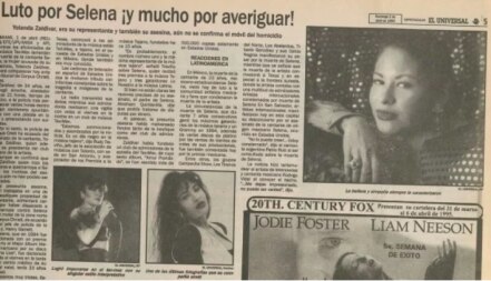 El día que murió Selena Quintanilla