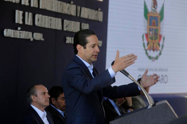 La modernización de la carretera estatal 500 El Paraíso-Chichimequillas parte desde la comunidad del Pinto hasta el libramiento Noreste de Querétaro, informó el mandatario (ESPECIAL)