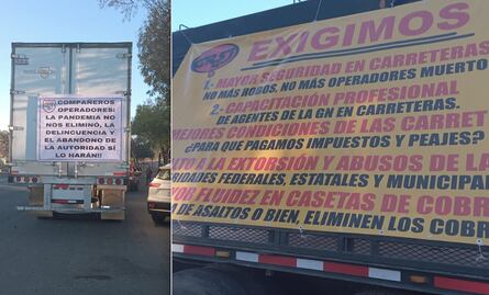 Que siempre sí hay paro. Transportistas toman tramos de la carretera 57