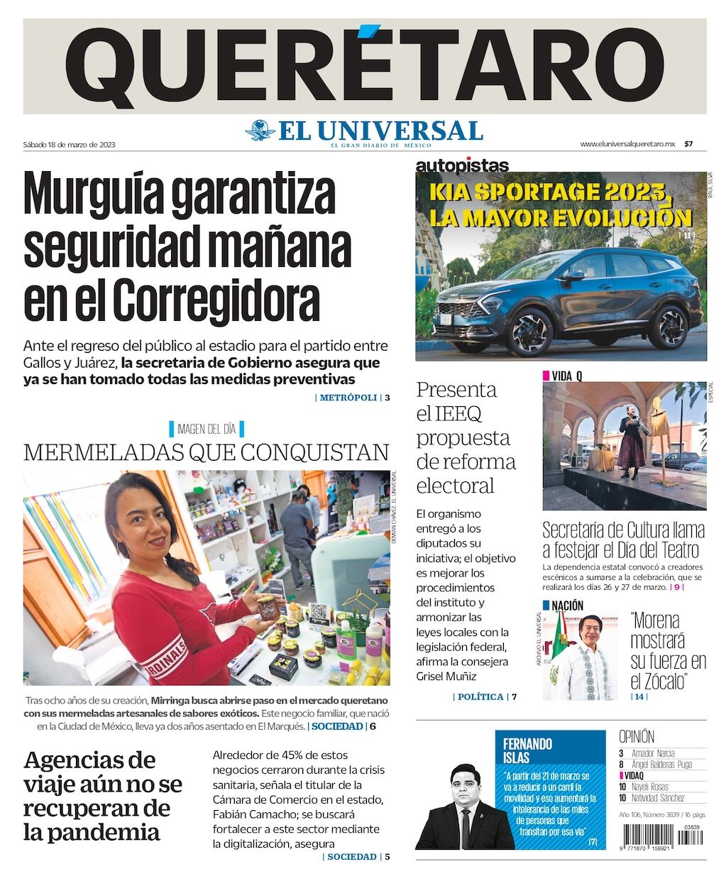 Portada 18 de marzo de 2023