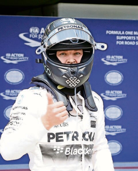 Nico Rosberg, cinco poles consecutivas