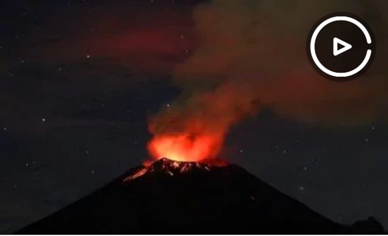 Se registra fuerte explosión en el Popocatépetl