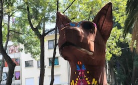 Instalan catrina, calaveras y xoloitzcuintle en CDMX; iluminación estará hasta el 8 de noviembre