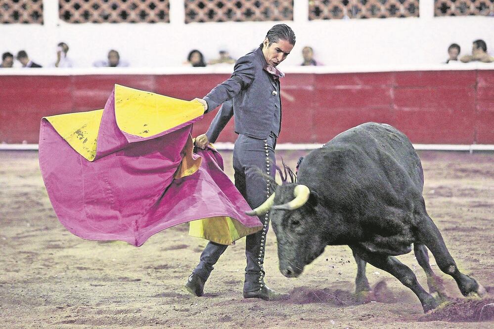 La dinastía Silveti continúa con este recién novillero que se estrenó en la plaza Santa María. Un novillero que mostró un estilo más serio; sin embargo, el toro no ayudó mucho. Foto: Demian Chávez