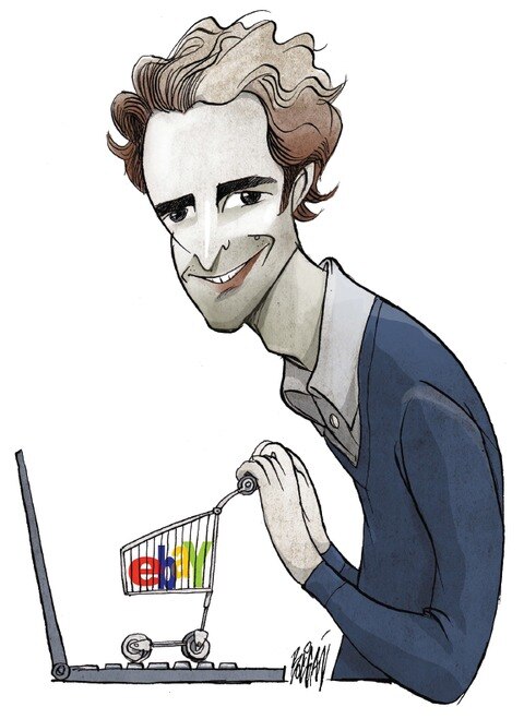 El joven que empuja  el carro