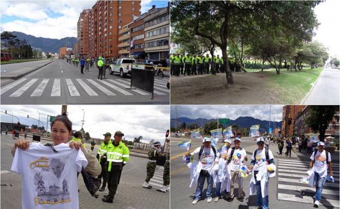 En Colombia desde temprana hora se alistaron para la llegada del papa Francisco. Fotos: José Meléndes