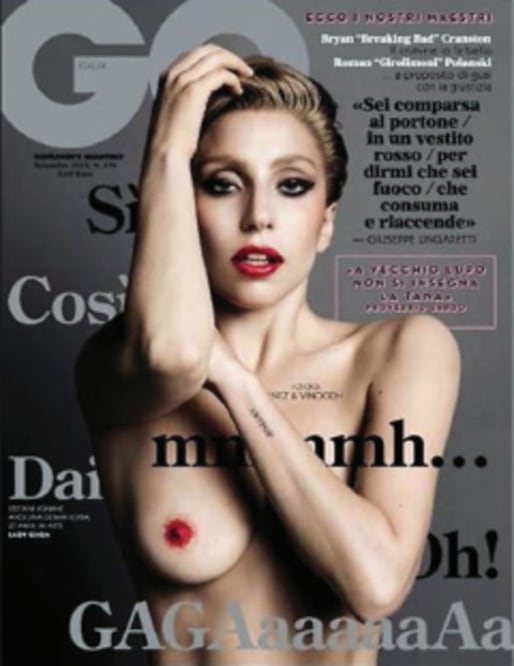 Gaga al desnudo en revista italiana