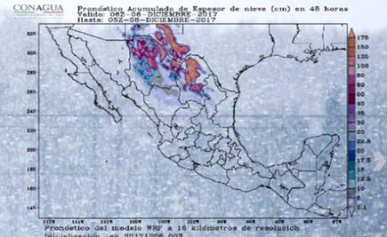 Prevén nevadas en el norte y noreste del país por tormenta invernal