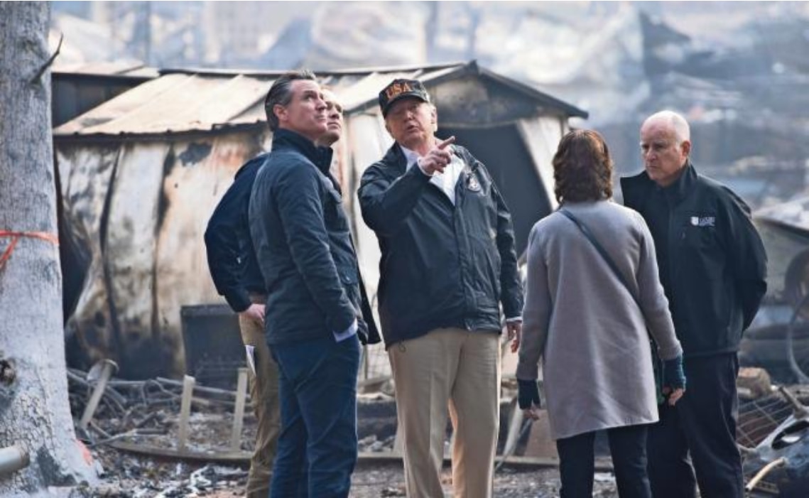 “No volverá a producirse un incendio así de devastador": Trump