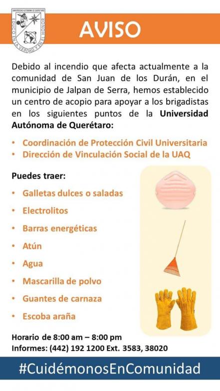 #Avance| Universitarios buscan sofocar incendio en la Sierra Gorda
