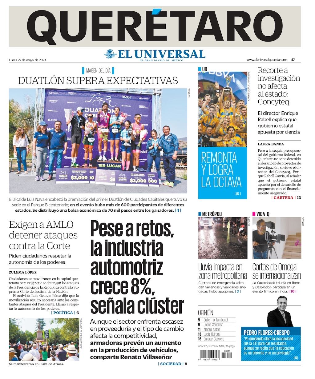 Portada 29 de mayo de 2023