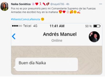 Linchan en Twitter a la Reinota por decir que Morena la buscó para spot político