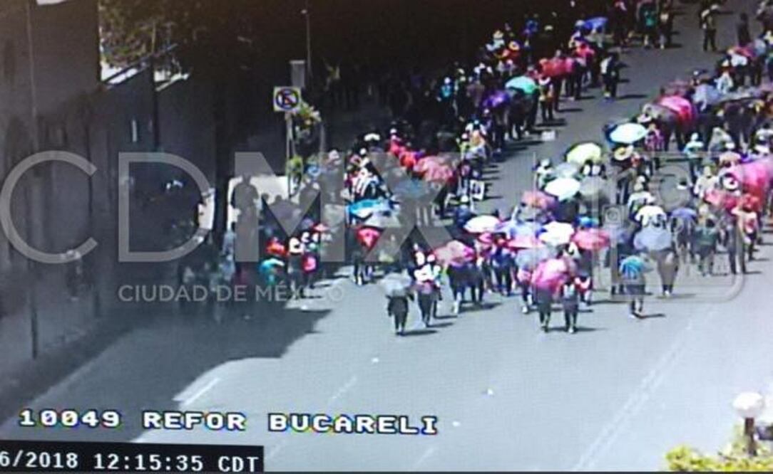 Manifestantes en la CDMX (Foto: Twitter / @C5_CDMX)