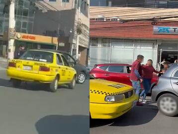 Captan riña entre automovilista y taxista en avenida Tecnológico