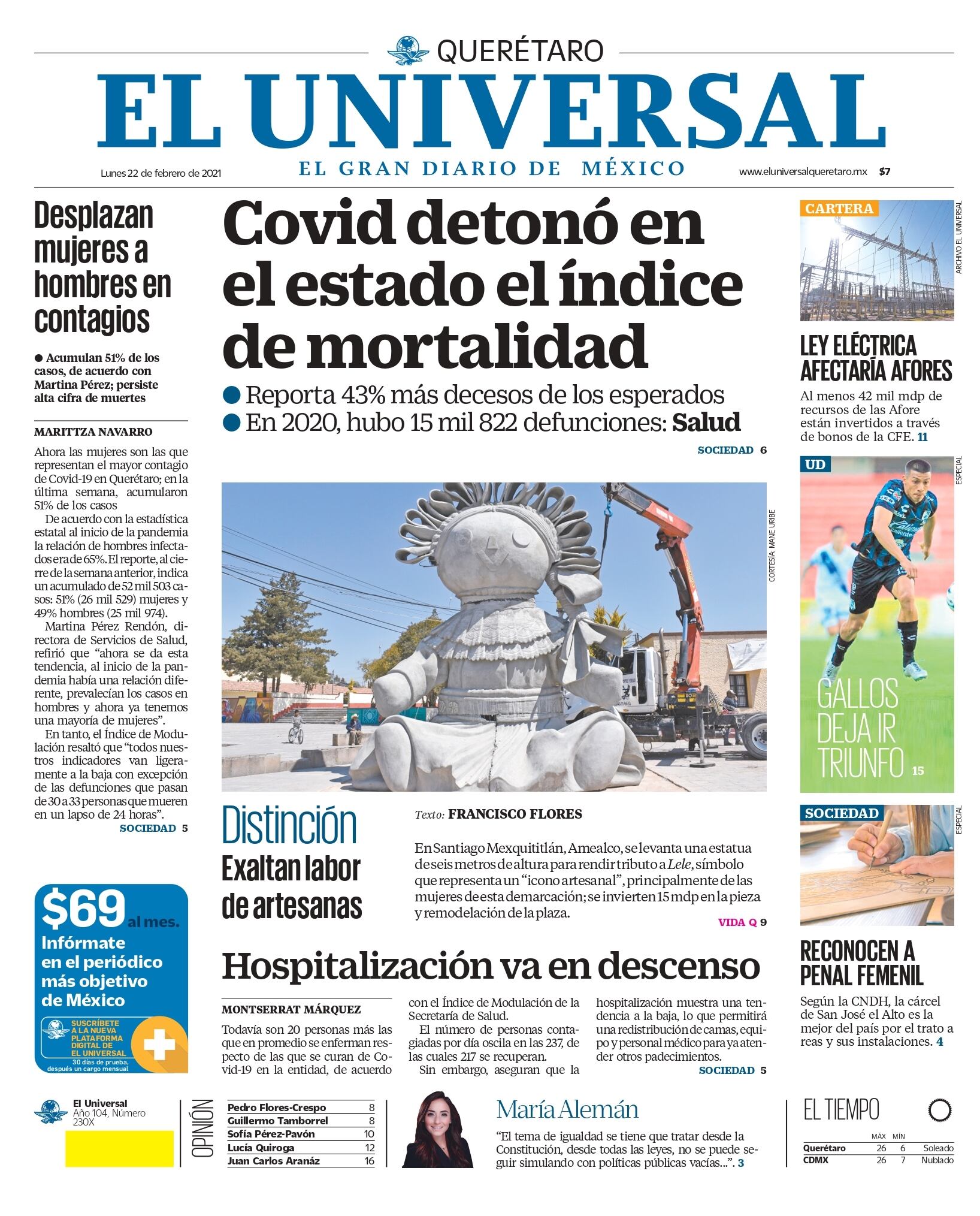 Portada 22 de febrero de 2021