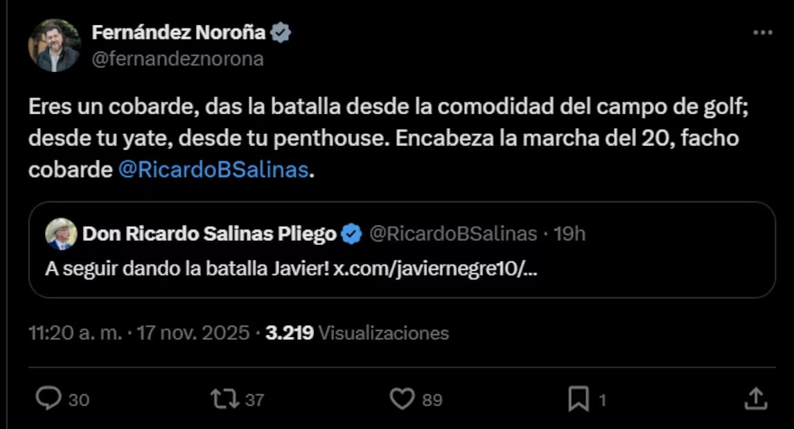 Foto: Captura de pantalla en X