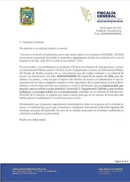 Documento de la Fiscalía
