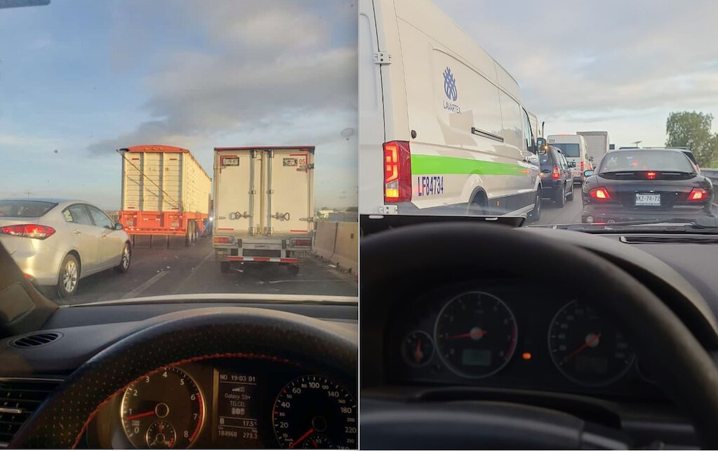Carretera 57 amanece con tráfico denso, reportan automovilistas