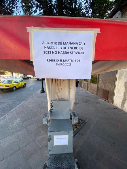 Bolero cierra el changarro y se va de vacaciones navideñas en Querétaro