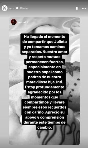 Nodal y Cazzu se separan