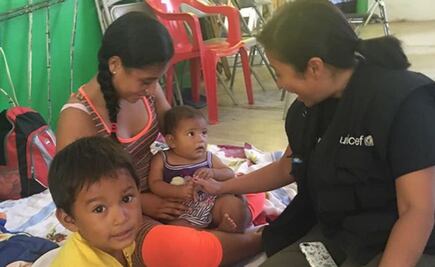 Unicef visita a niños afectados por terremoto en Chiapas