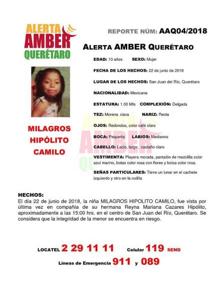 Desaparecen dos menores en San Juan del Río