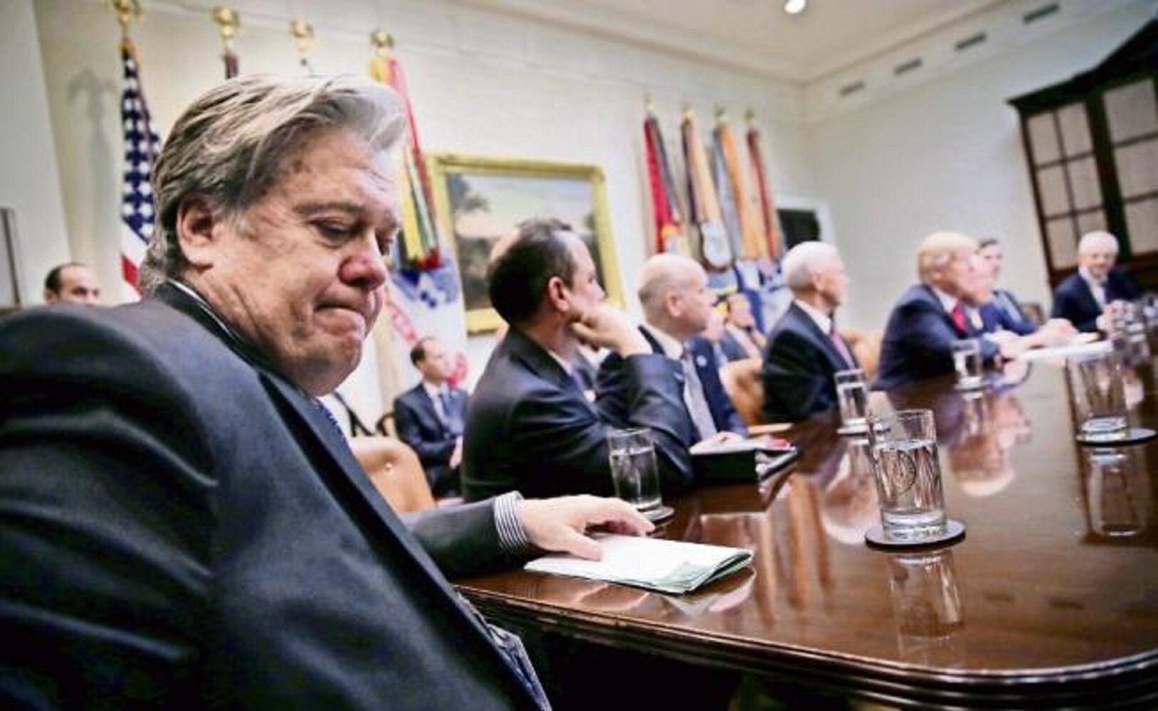 Steve Bannon, ex estratega de Donald Trump, en la Casa Blanca, en Washington, en una foto del 2 de febrero de hace un año (CARLOS BARRÍA. REUTERS)