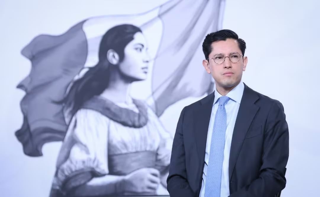 El canciller Roberto Velasco durante la “Mañanera del Pueblo” en Palacio Nacional este 19 de mayo de 2026. Foto: Luis Camacho/ EL UNIVERSAL