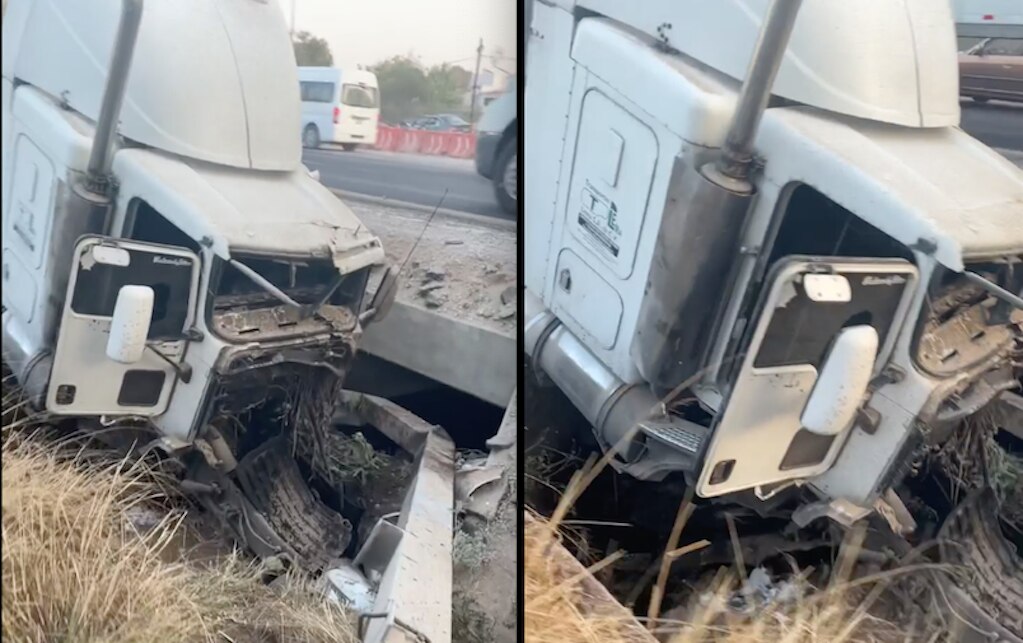 Accidente en la autopista México-Querétaro: pipa salió del camino en la 57