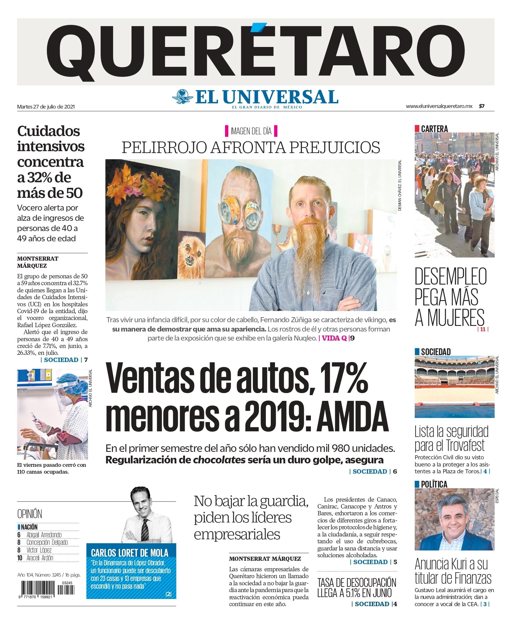 Portada 27 de julio de 2021