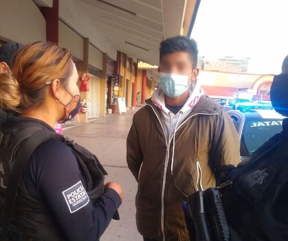 Menor de edad discute con su familia, se va de casa y lo localizan en Querétaro