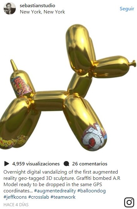 "Vandalizan" obras de Jeff Koons en Snapchat