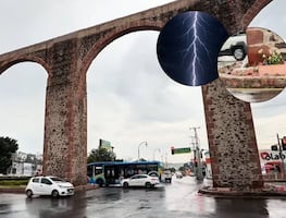 ¿Cayó un rayo en Los Arcos de Querétaro? Esto es lo que revela un VIDEO aéreo