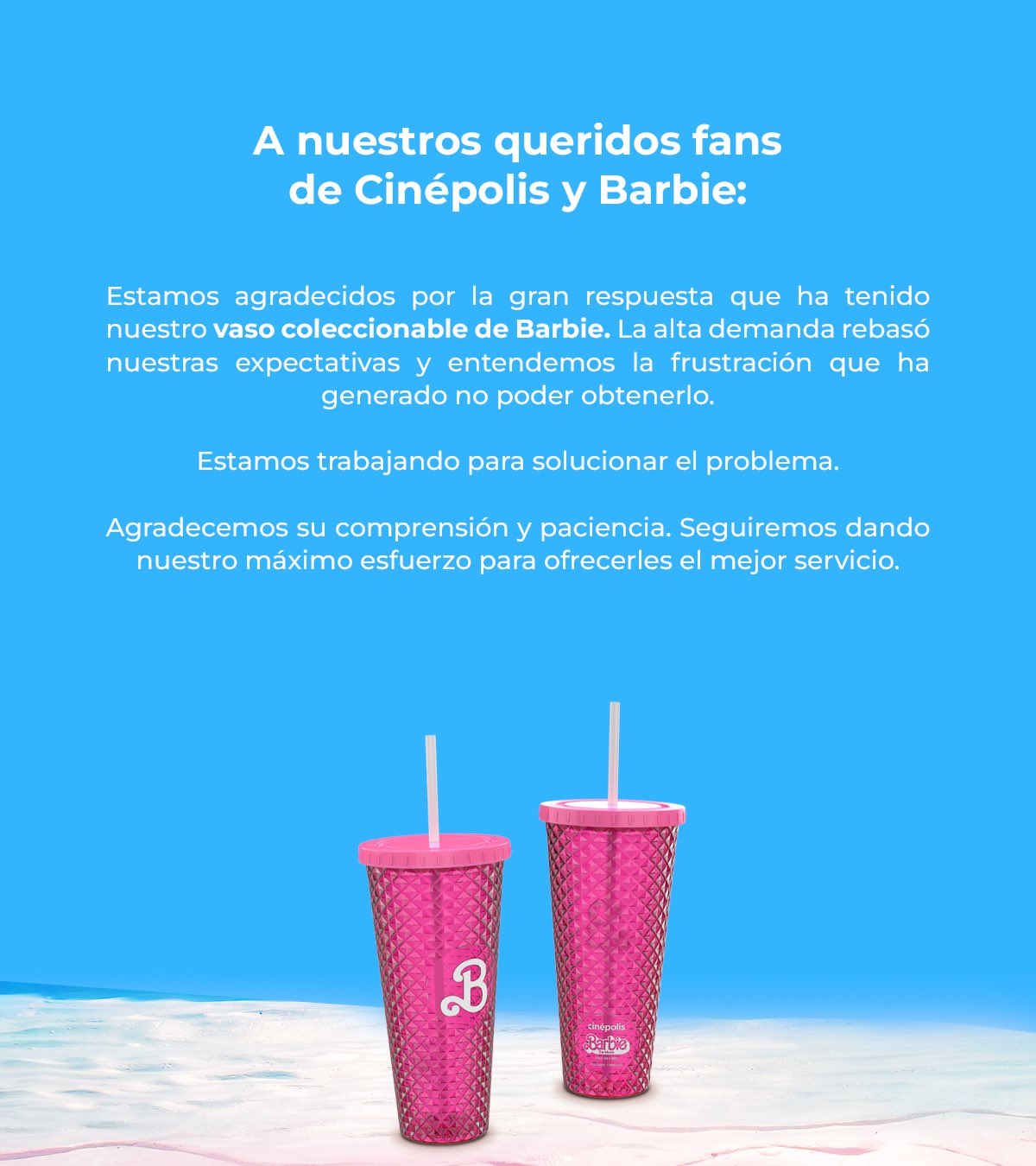 Vaso agotado de Barbie