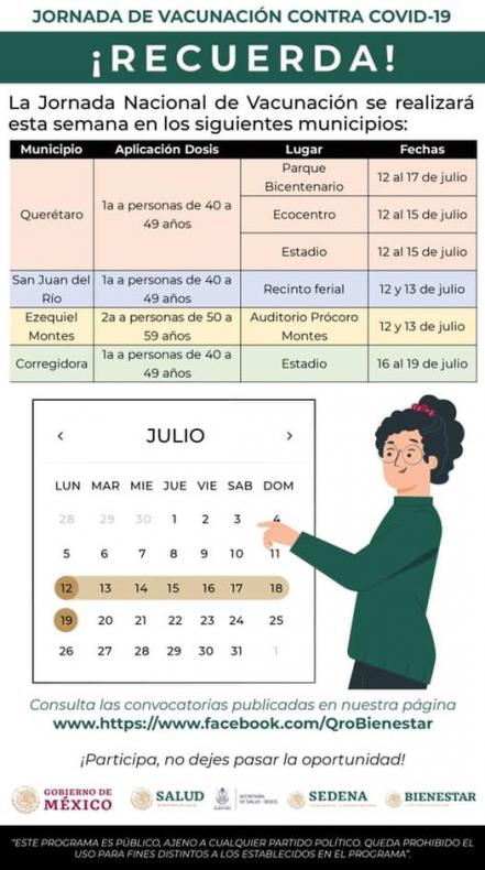 Ya hay nuevas fechas para la vacunación de personas de 40 a 49 años