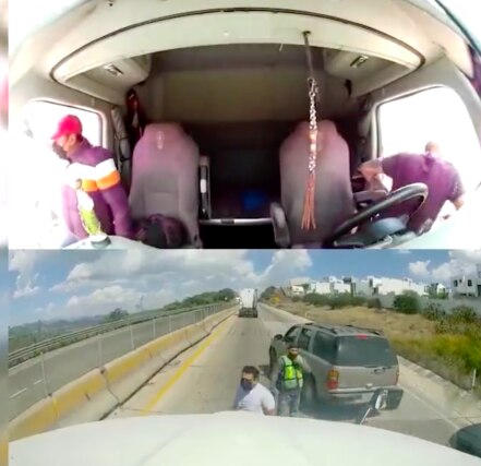 Policía de Querétaro recupera tractocamión robado en Chichimequillas; asalto es viral