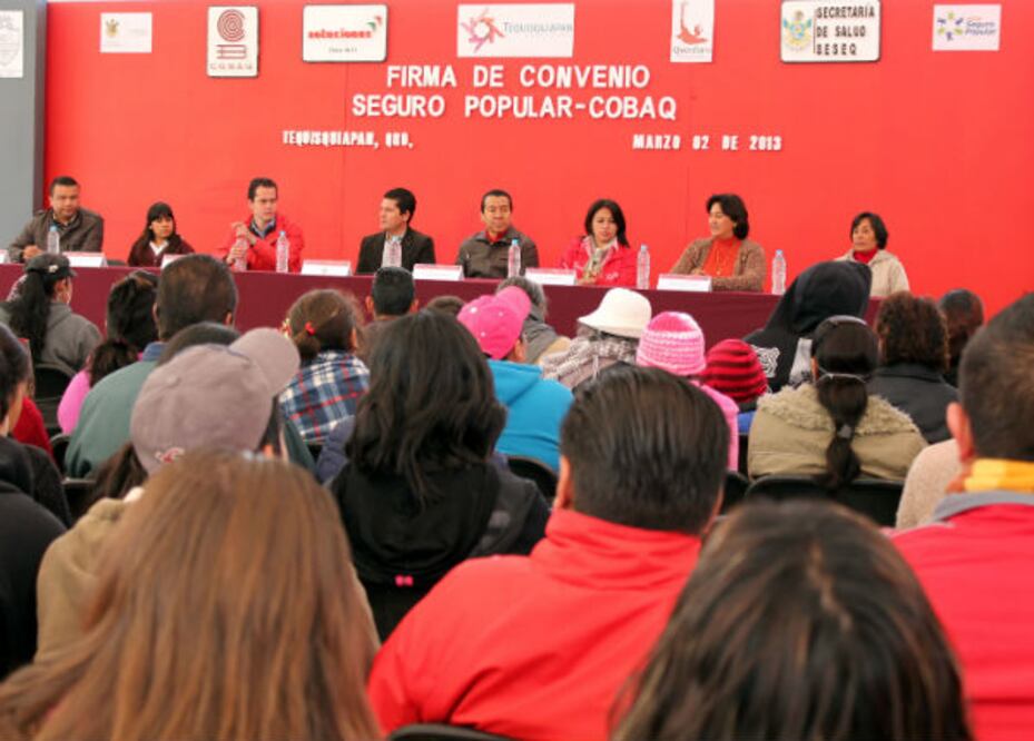 Firman convenio Seguro Popular y COBAQ