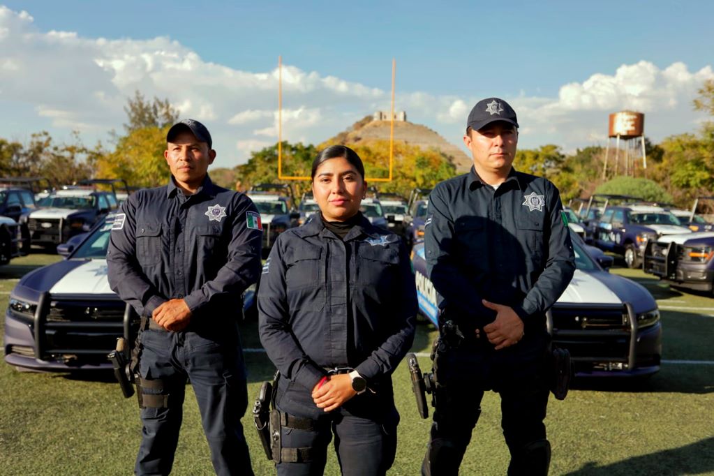 Las nuevas patrullas de la policía de Corregidora están equipadas con un sistema de videovigilancia a bordo. Foto: Especial