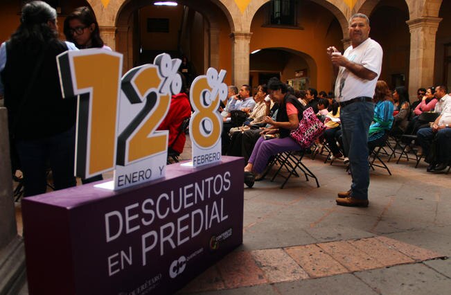 Mantiene la capital descuento de 12% en predial