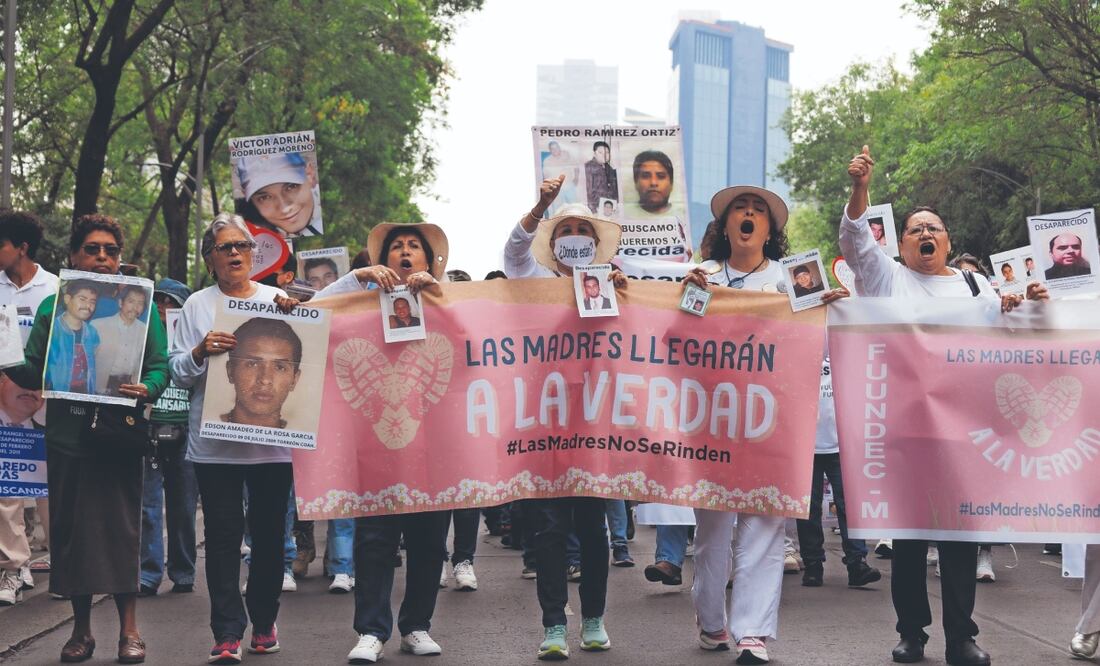 Madres buscadoras reprocharon al gobierno federal las falsas promesas y la falta de soluciones a la crisis de desapariciones que sufre el país. Foto: de Yaretzy M. Osnaya. EL UNIVERSAL